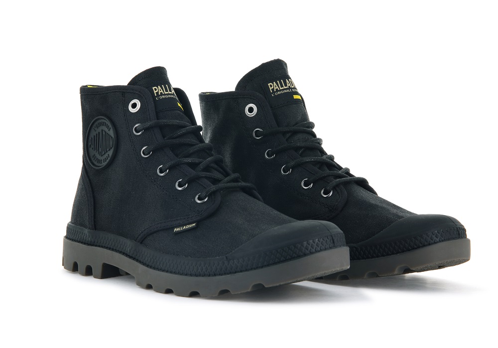 Botas Palladium PAMPA HI WAX Hombre Negras | Costa Rica-80635